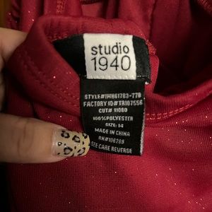 Studio 1940 - Size 14 - Red/Sparkle Color Dress